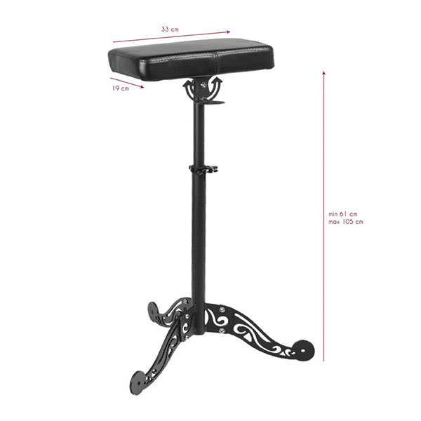 Tattoo arm rest pro black - 0124834 HELPING CABINETS & RECEPTION - WAITING FURNITURE