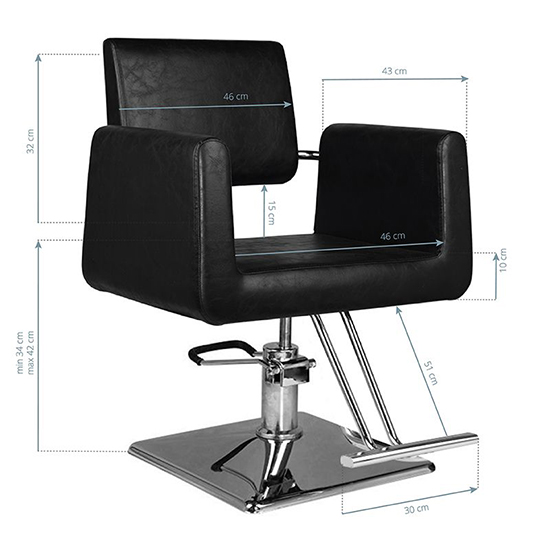 Professional hair salon seat SM313 black - 0129883 LUXURY CHAIRS COLLECTION