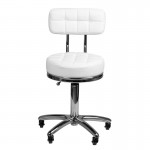 Professional manicure & cosmetic stool Comfort White - 0131986 MANICURE CHAIRS - STOOLS