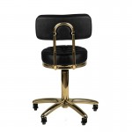 Professional manicure & cosmetic stool Comfort Black-Gold - 0131989 MANICURE CHAIRS - STOOLS