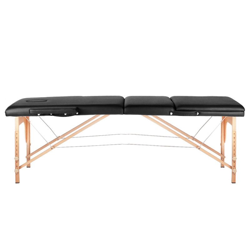 Aesthetic portable wood massage 3 seat black-0132194 