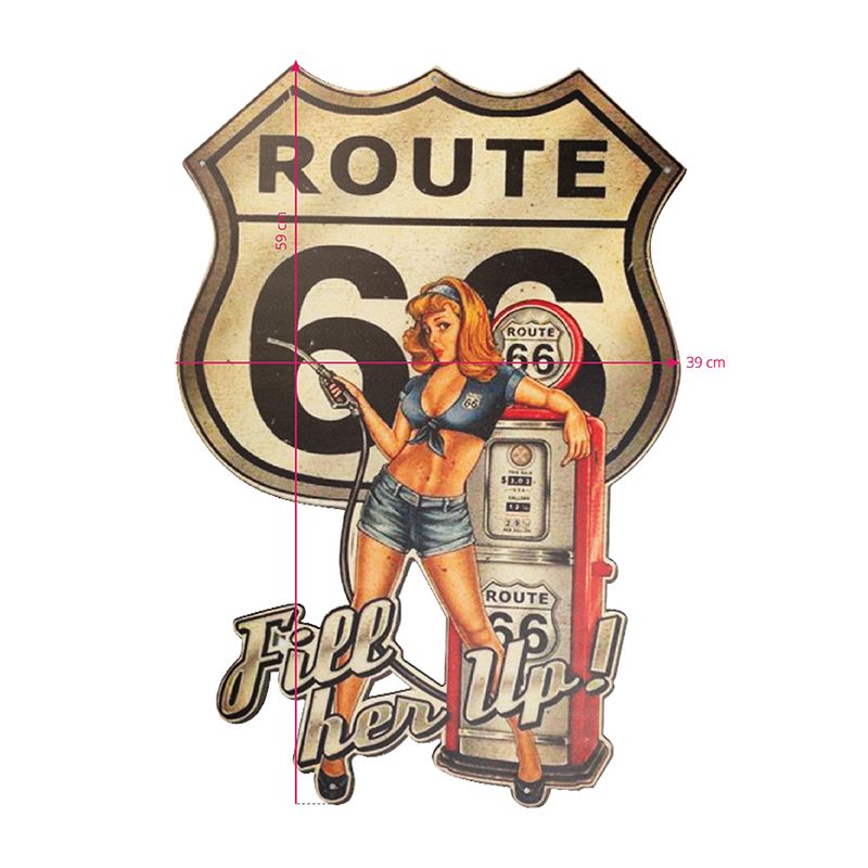 Decorative Board Barber N022 Route 66 - 0135664 BARBER DECORATION BOARDS