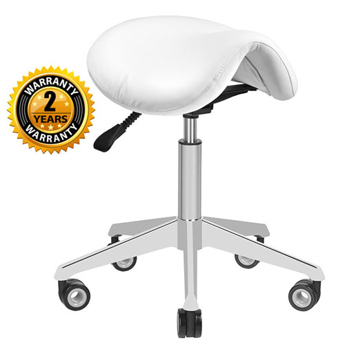 Professional aesthetic stool without back white - 0123399 STOOLS WITHOUT BACK