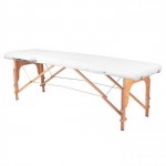 Portable wooden massage bed 2 seat,white-0126965 MASSAGE AND AESTHETIC BEDS