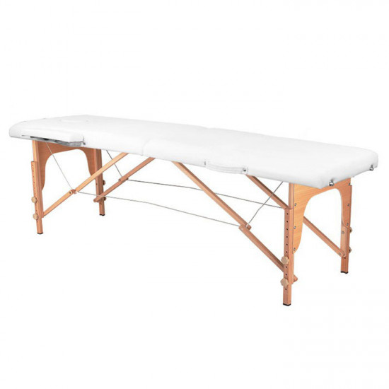 Portable wooden massage bed 2 seat,white-0126965 MASSAGE AND AESTHETIC BEDS