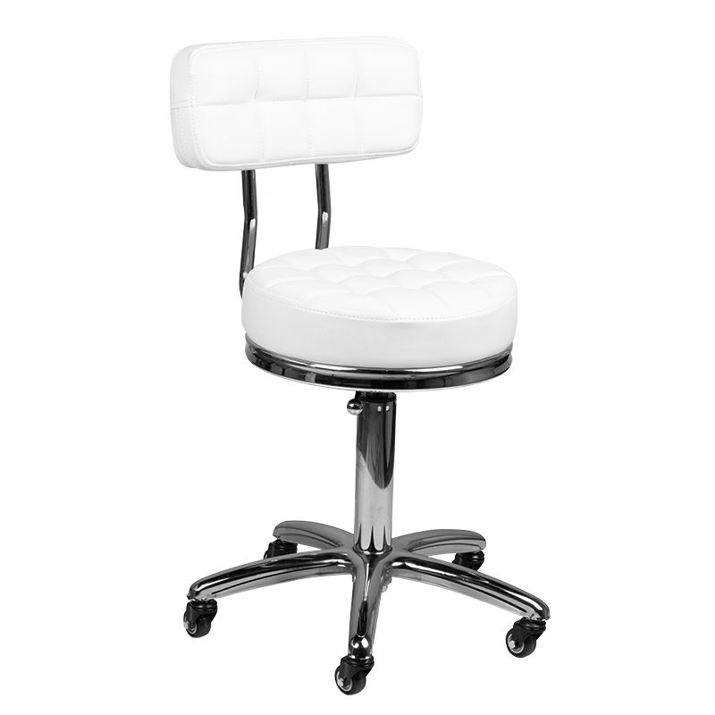 Professional manicure & cosmetic stool Comfort White - 0131986 MANICURE CHAIRS - STOOLS
