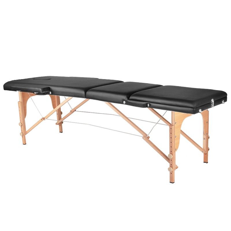 Aesthetic portable wood massage 3 seat black-0132194 
