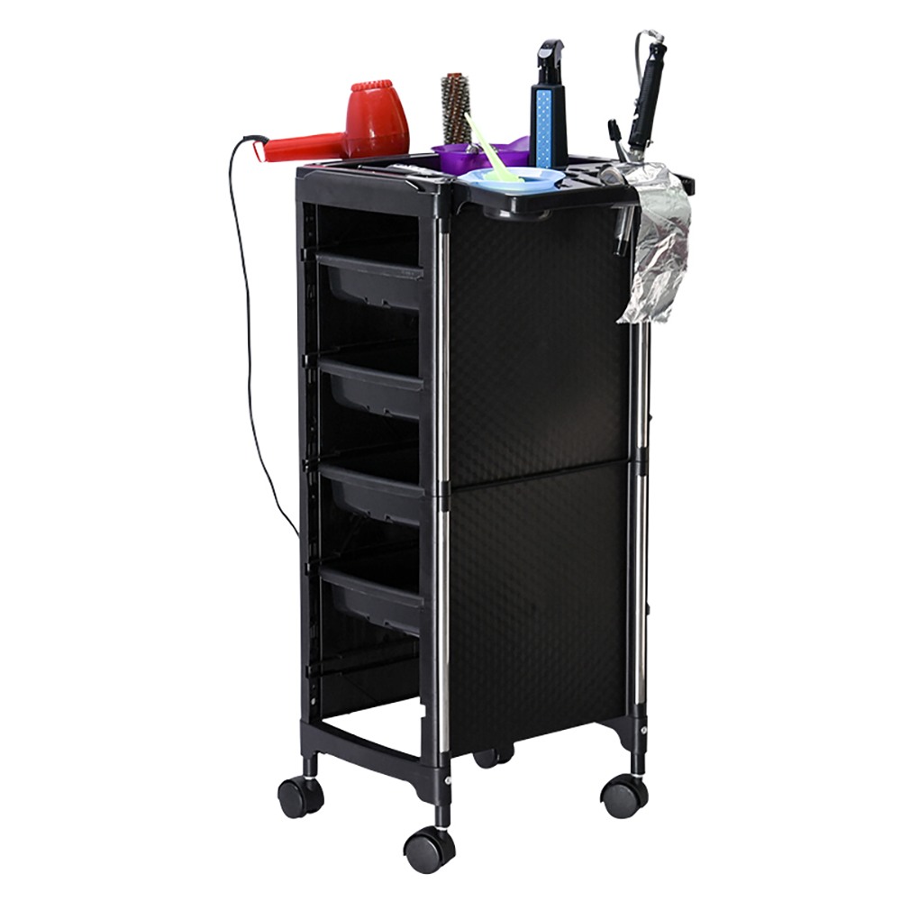 Professional salon assistant on wheels T05 Black - 8740104 SALON HELPERS