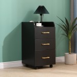 Wheeled beauty assistant Black Gold -6961057 HELPING CABINETS