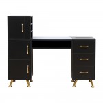 Best Seller work desk Black Gold-6961048 MANICURE TROLLEY CARTS-TABLES