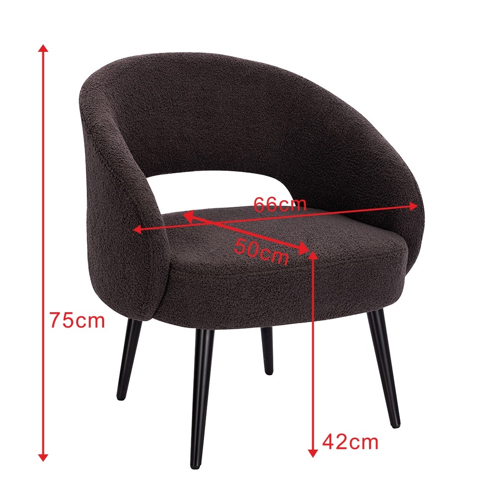 Luxury Beauty Chair Teddy Black-5470248