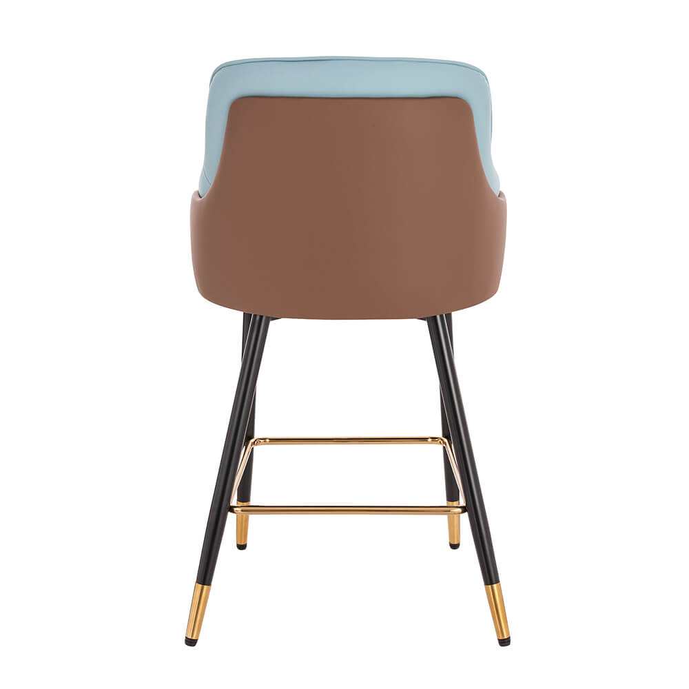 Elegant Bar Stool Nappa Light Blue-5450117 FREE SHIPPING