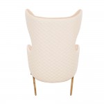 Lounge Chair and relax stool Cream White-5470115 КОЛЕКЦИЯ NORDIC STYLE 