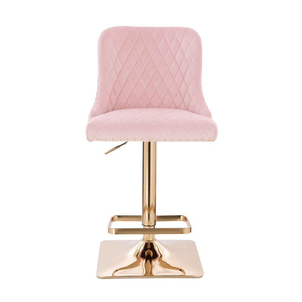 Luxury Bar stool Lion King Velvet Light Pink Gold-5450148