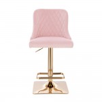 Luxury Bar stool Lion King Velvet Light Pink Gold-5450148