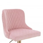 Luxury Bar stool Lion King Velvet Light Pink Gold-5450148