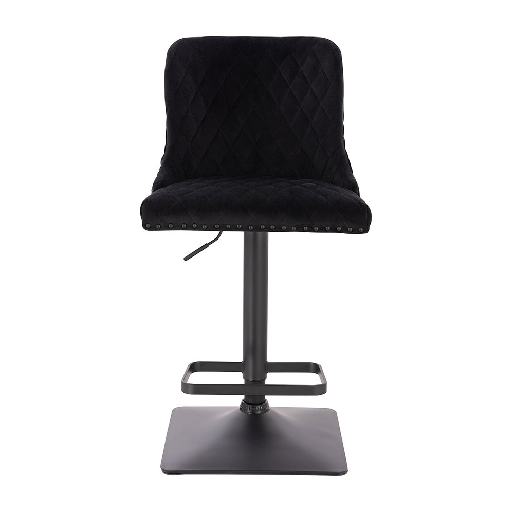 Luxury Bar stool Lion King Velvet Black-5450145