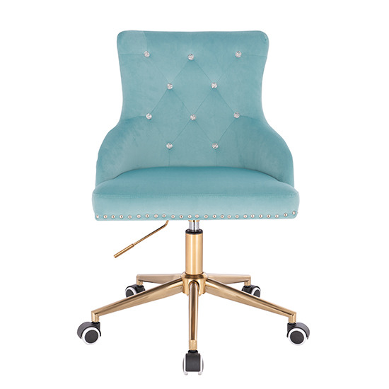 Vanity chair Velvet  Mint Blue-5400231 AESTHETIC STOOLS