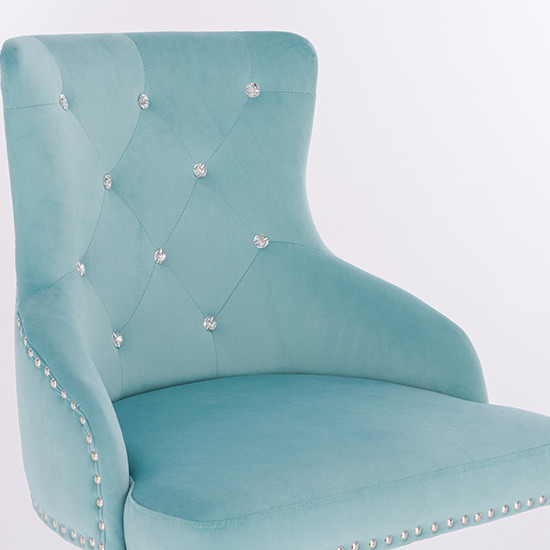 Vanity chair Velvet  Mint Blue-5400231 AESTHETIC STOOLS