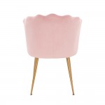 Stylish Beauty Chair Velvet Light Pink Gold-5470264