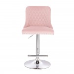 Luxury Bar stool Lion King Velvet Light Pink - 5450105 