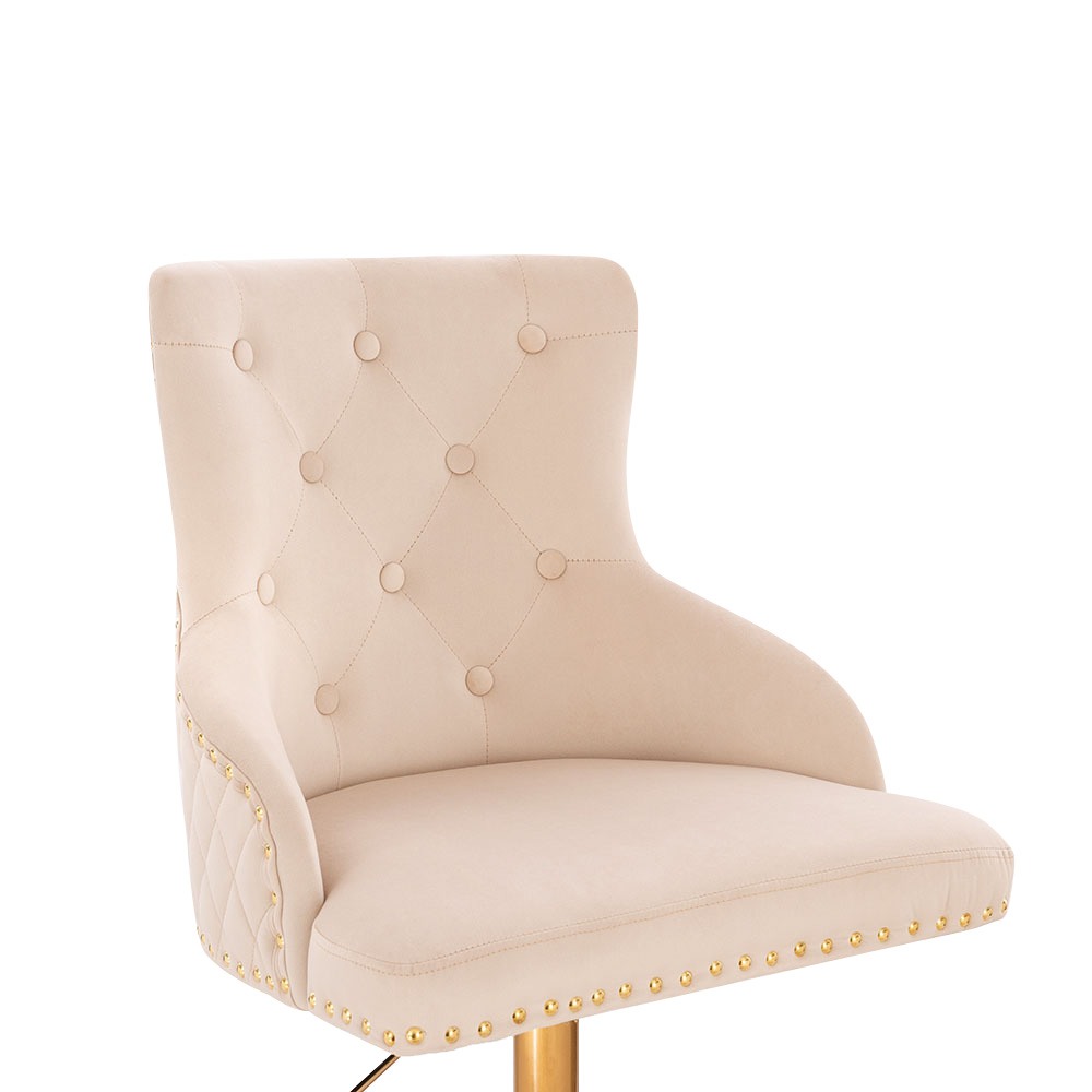 Vanity chair Velvet Lion King Beige Gold-5400382