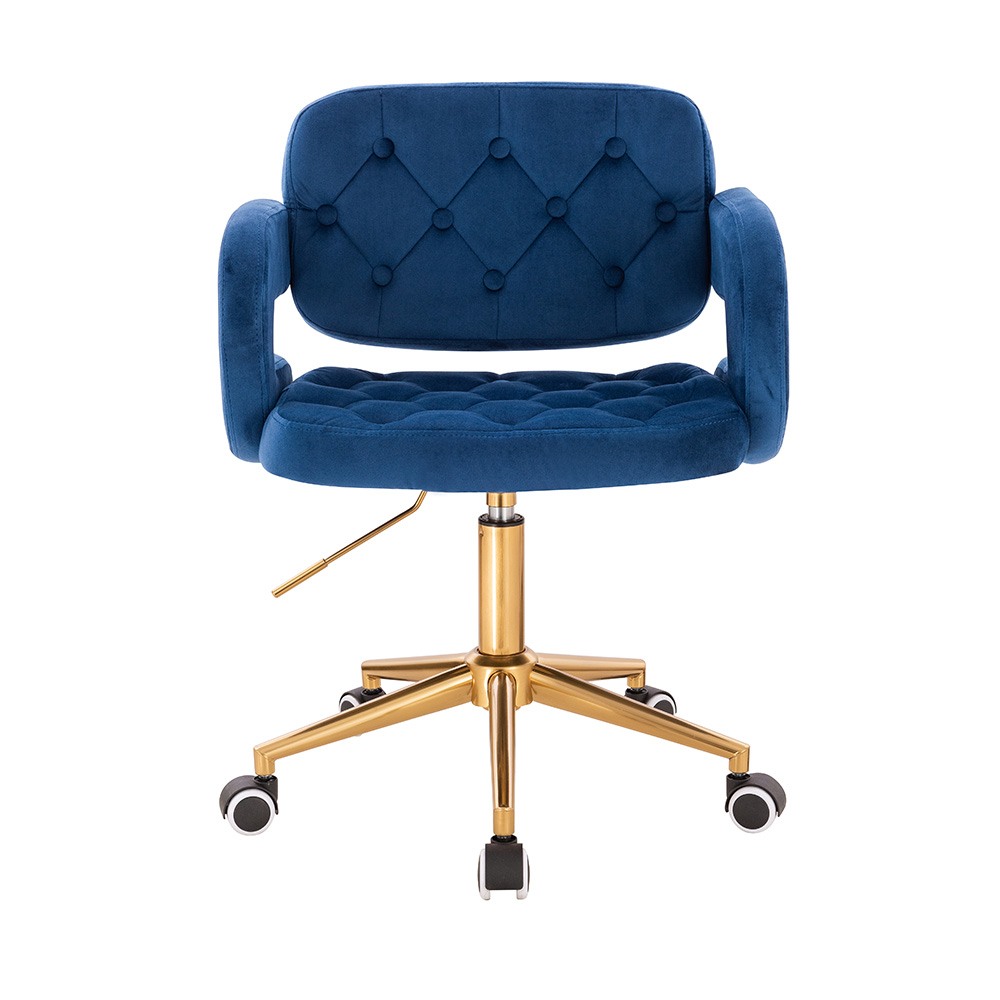 Vanity Chair Νarcissus Velvet Blue Gold-5400292