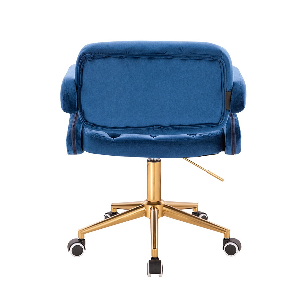 Vanity Chair Νarcissus Velvet Blue Gold-5400292