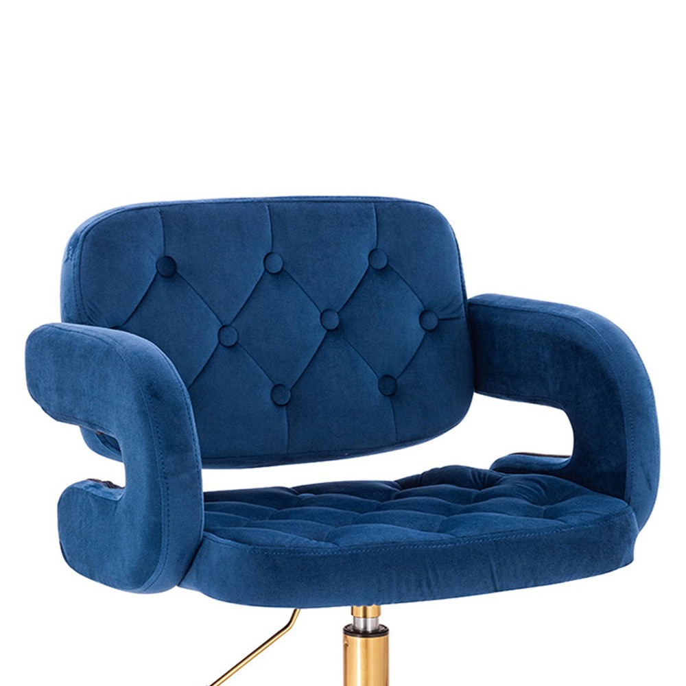 Vanity Chair Νarcissus Velvet Blue Gold-5400292