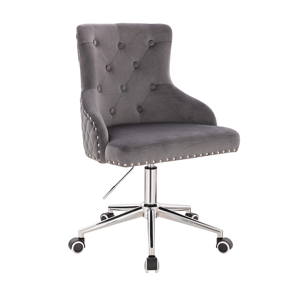 Vanity chair Velvet Lion King Dark Grey-5400378