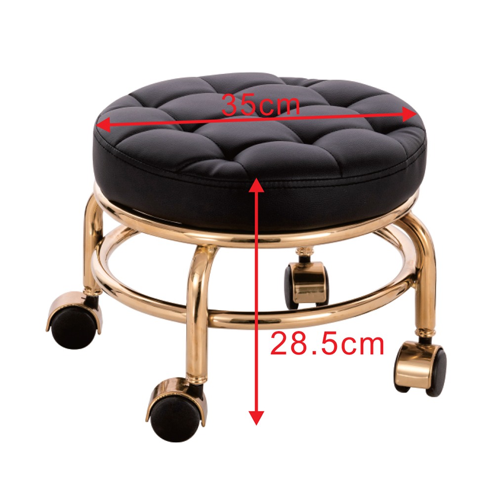 Professional pedicure & cosmetic stool black gold -5410146 PEDICURE STOOLS