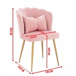 Stylish Beauty Chair Velvet Light Pink Gold-5470264