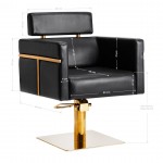 Professional hair salon seat Toledo Rose Gold-Black - 0146708 HAIR SALON CHAIRS 