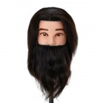 Training head with beard and natural hair-0148407 HELPER EQUIPMENT