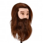 Training head with beard and natural hair-0148408 HELPER EQUIPMENT