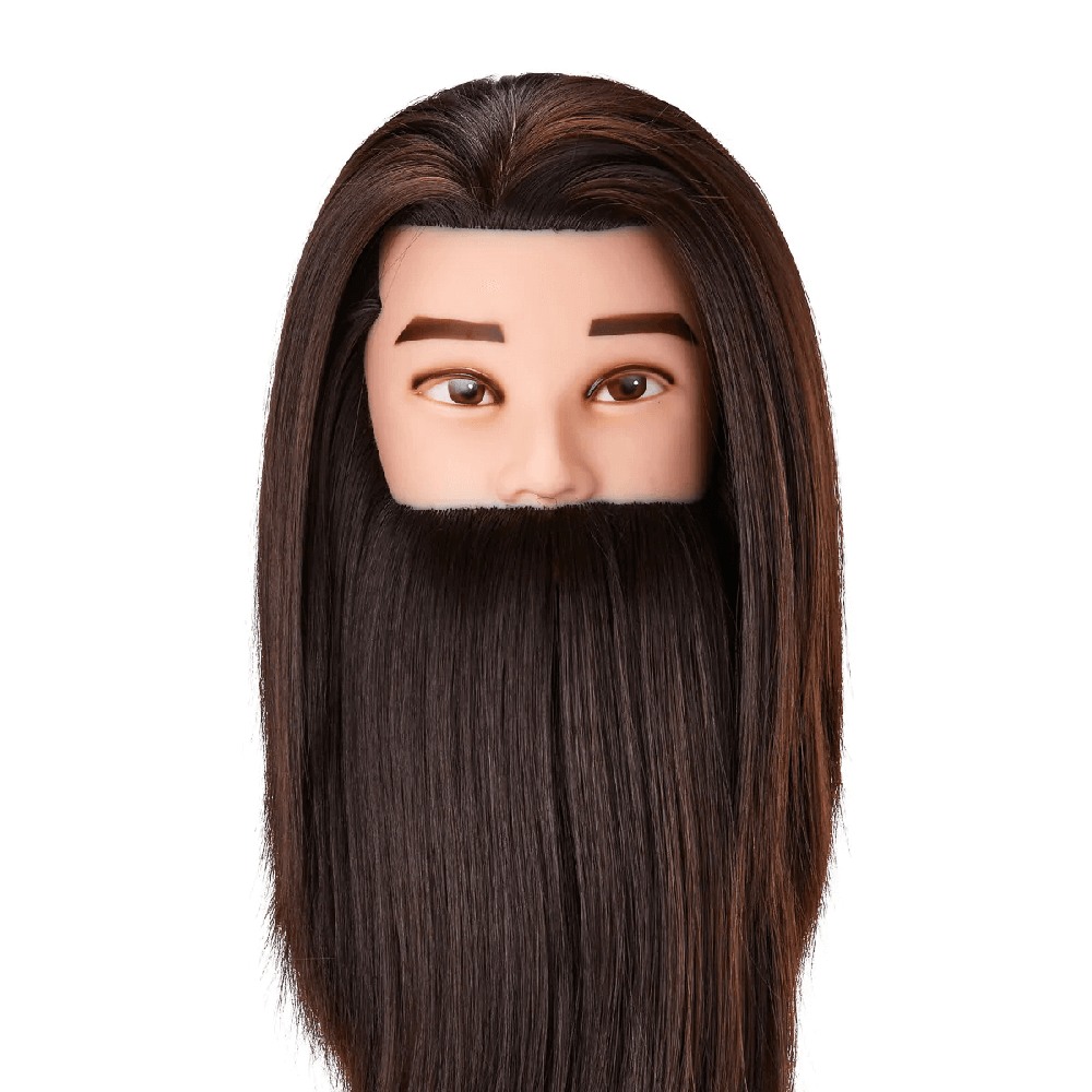 Training head with beard and synthetic hair-0148410 HELPER EQUIPMENT