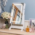 Led Light Desktop Jewelry Mirror Cabinet -6900236