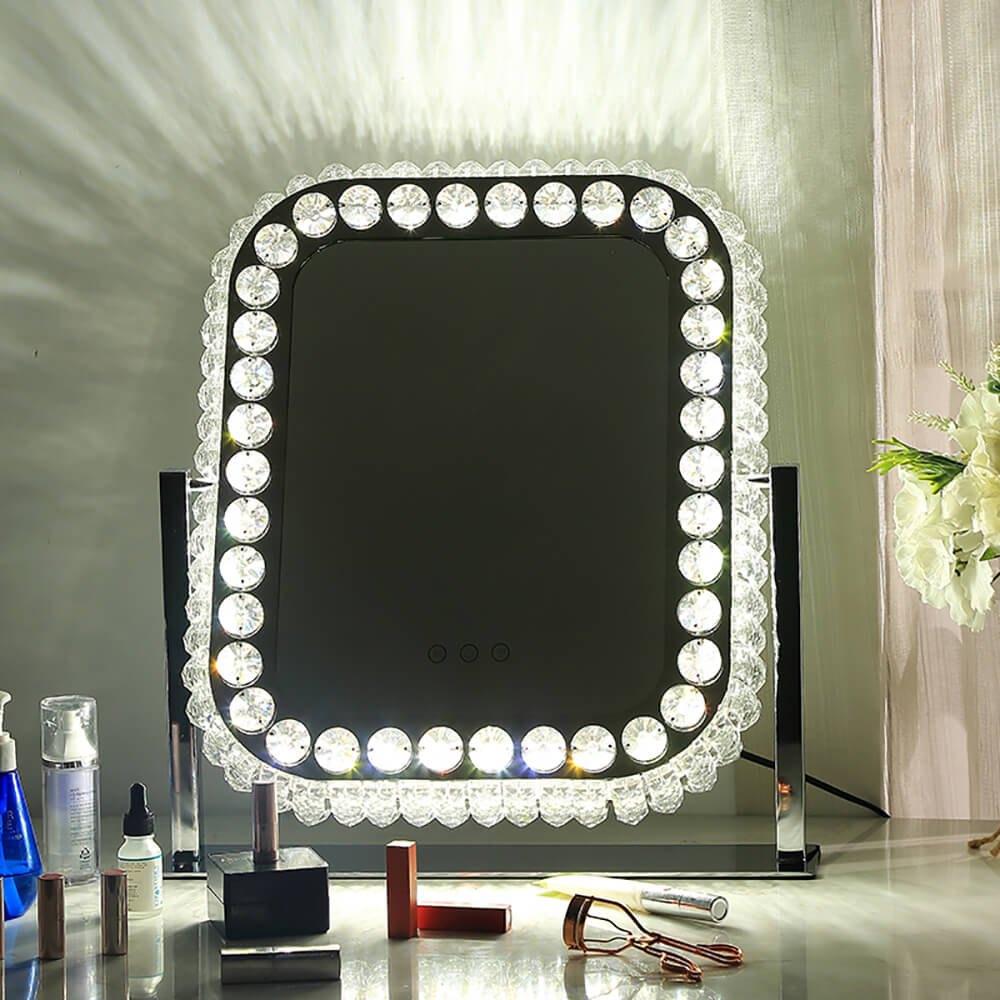 Crystal Led hollywood mirror with 3 lighting levels 40x50cm-6900224