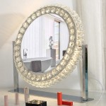 Crystal Led hollywood mirror with 3 Lighting Levels 50x40cm-6900223