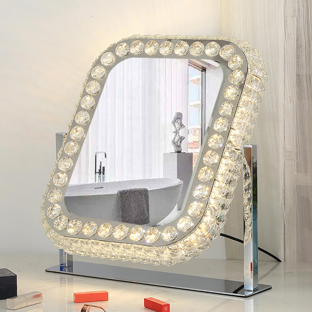 Crystal Led hollywood mirror with 3 lighting levels 40x50cm-6900224