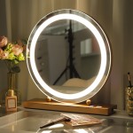 Led Hollywood Mirror with 3 lighting colors rose gold-6900233