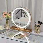 Led Hollywood Mirror with 3 lighting colors rose gold-6900233