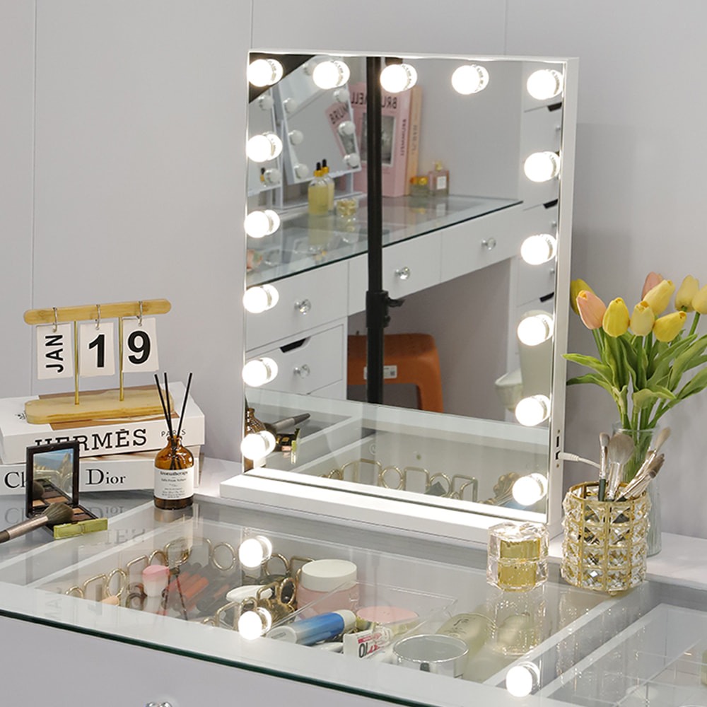 Led Hollywood Mirror 3 color lights 58x46cm-6900230