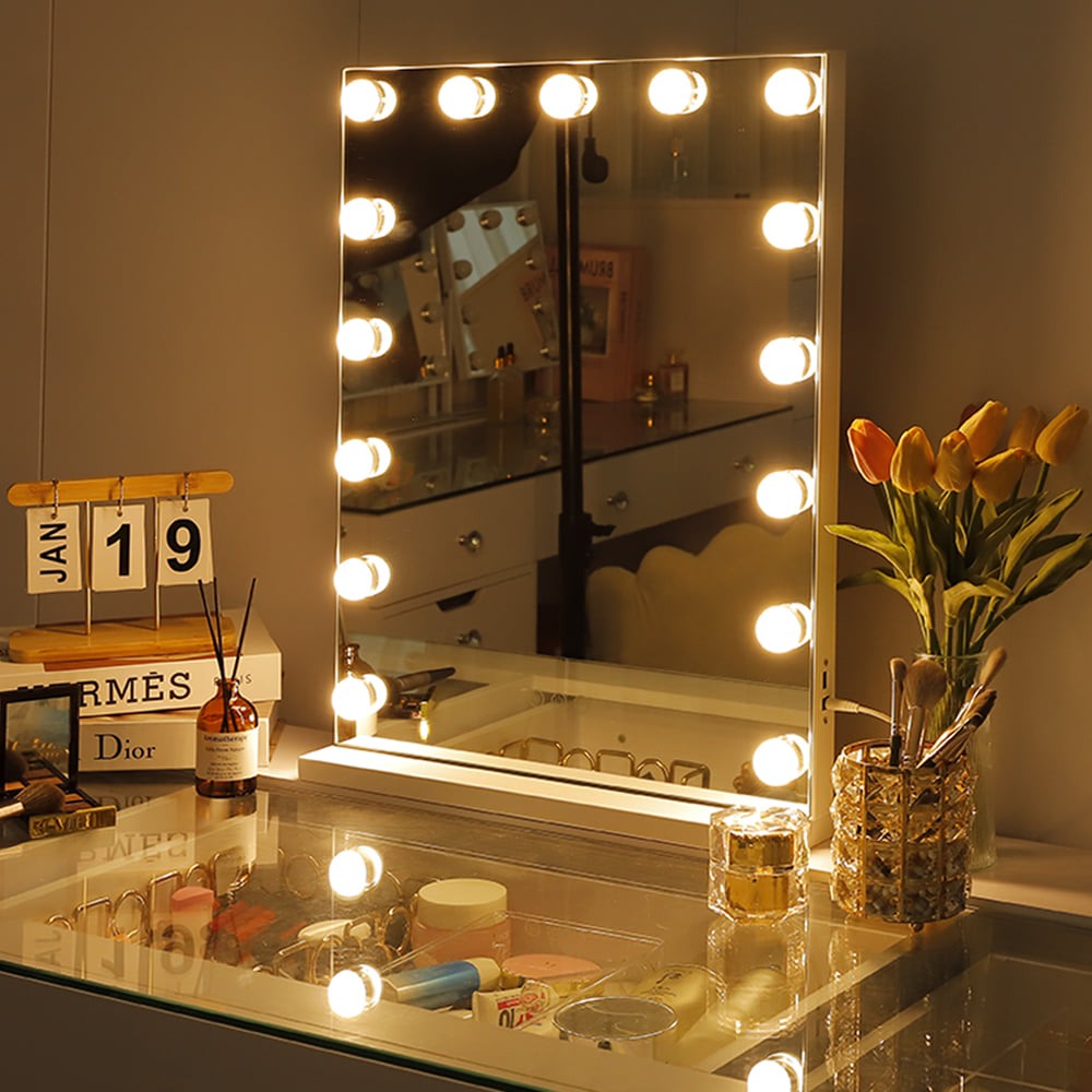 Led Hollywood Mirror 3 color lights 58x46cm-6900230