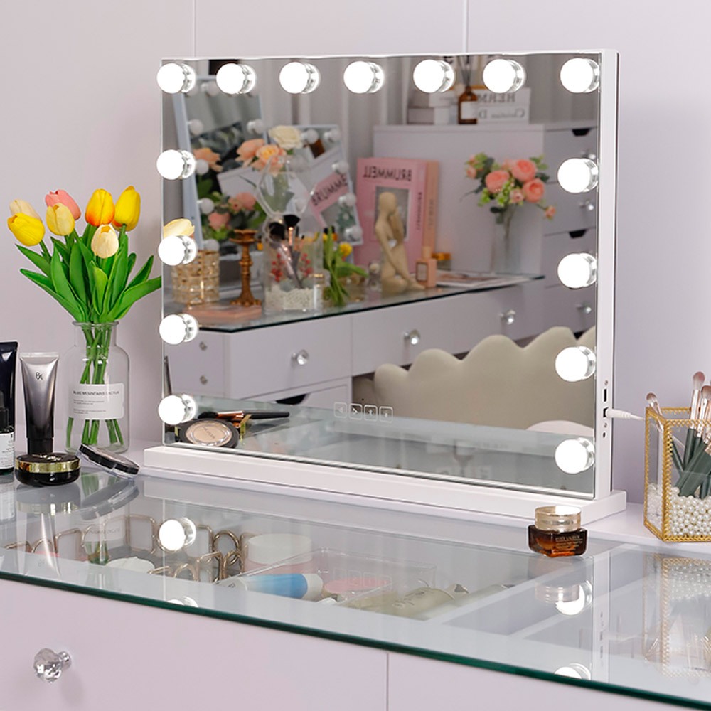 Hollywood Mirror full frame 3 lighting colors Bluetooth 58x46cm-6900229