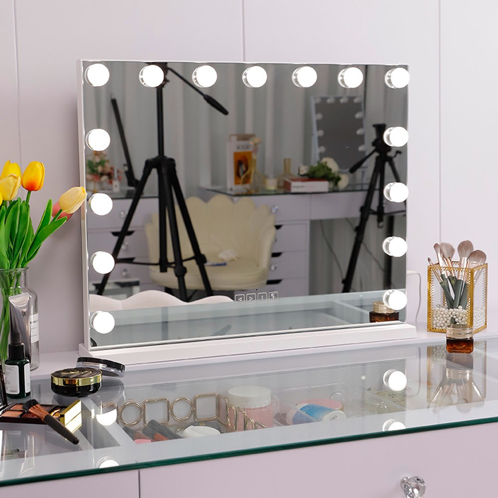 Hollywood Mirror full frame 3 lighting colors Bluetooth 58x46cm-6900229