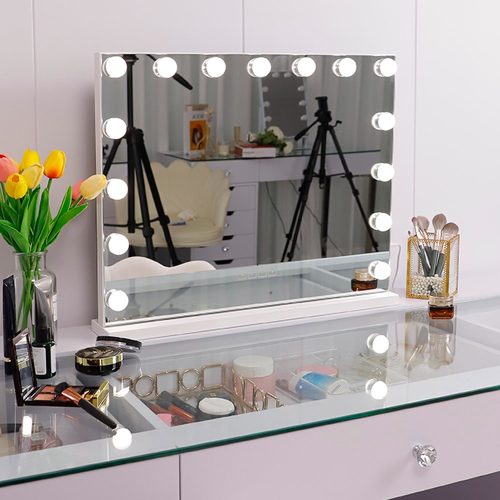 Led Hollywood Mirror 3 color lights Bluetooth 58x46cm-6900231