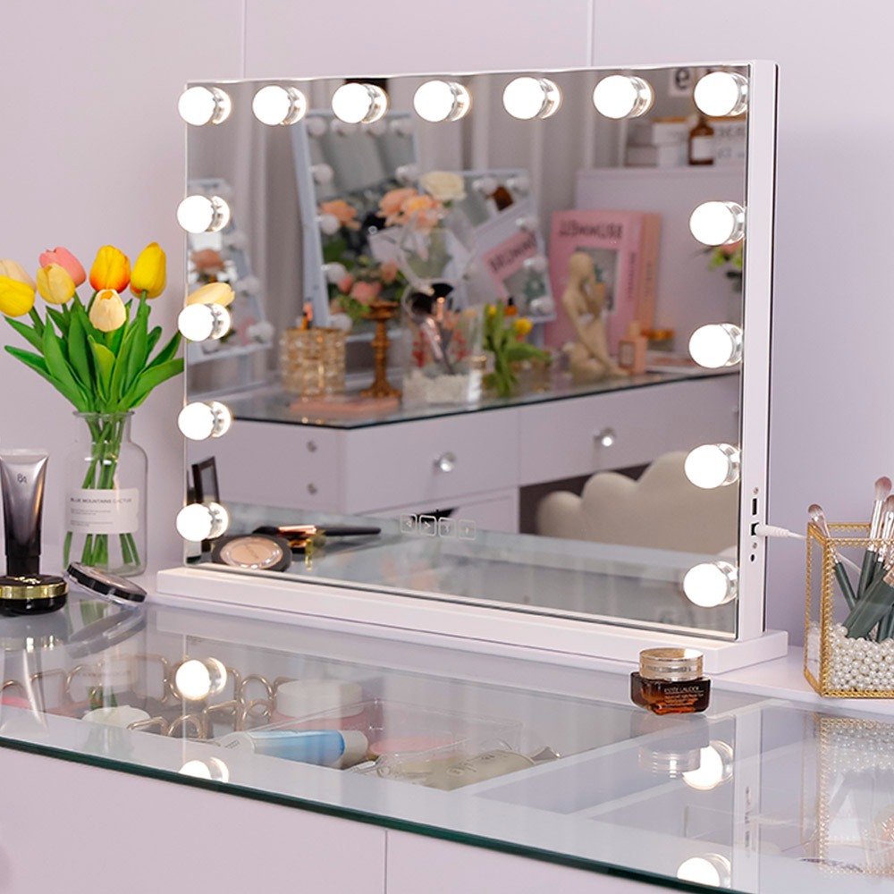 Led Hollywood Mirror 3 color lights Bluetooth 58x46cm-6900231