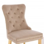 Luxury Chair French Velvet Lion King Light Brown Gold-5470235