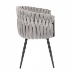 Nordic Style Luxury Beauty Chair Velvet Light Grey-5400258 FREE SHIPPING